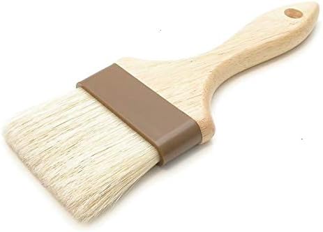 AME D'ESSENCE 3" Wide Boar Pastry Brush, Wooden Handle, Heat Resistant Bristle Basting Brush, Baking Too,l and Food Preparation