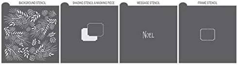 Cookie Stencils by Julia Usher | Noel | Prettier Plaques 5 Stencil Set
