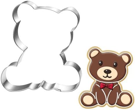 Bear Cookie Cutter-3.5 Inch-Diswasher Safe-Biscui Cookie Cutter Fondant Mold for Baking