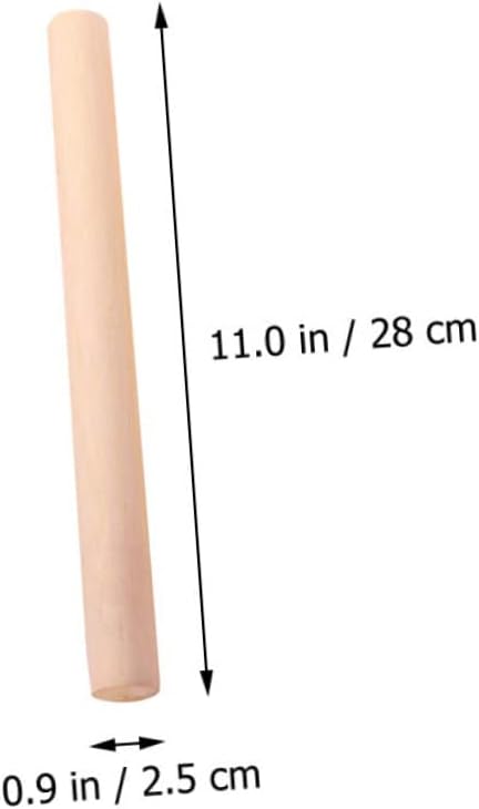 10pcs Rolling Pin Wooden Dough Roller French Cookies from France Wood Biscuits Dough- Smooth Roller Wood Dough Roller Baking Tool Clay Tools Pie Crust Cake Dumpling