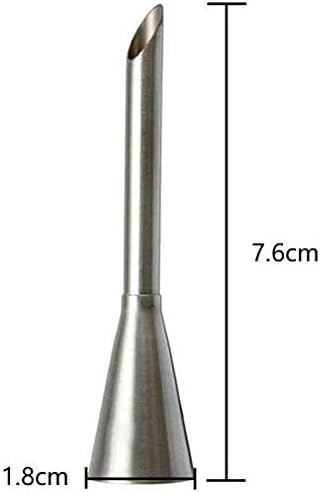 2PCS Cream Icing Piping Nozzle Tip Stainless Steel Nozzle Cream Puff Decor Small Pastry Icing Piping Tool