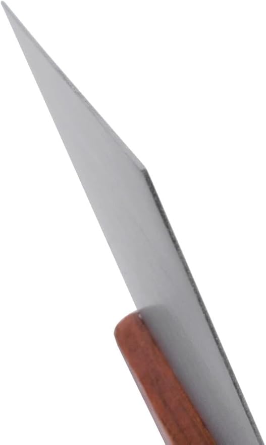 6-inch Stainless Steel Dough Scraper | Wooden Handle | Food Scraper for Bread and Pastry [1PK]