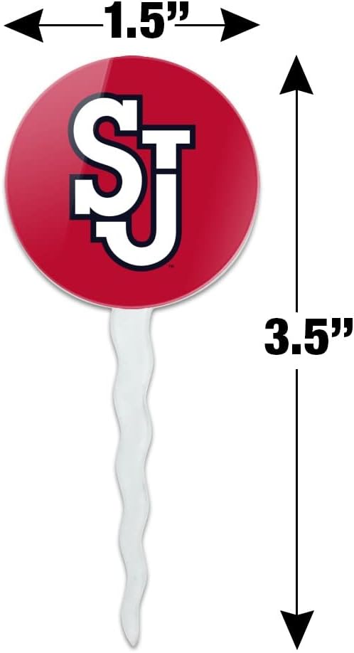 St. John's University Primary Logo Cupcake Picks Toppers Decoration Set of 6