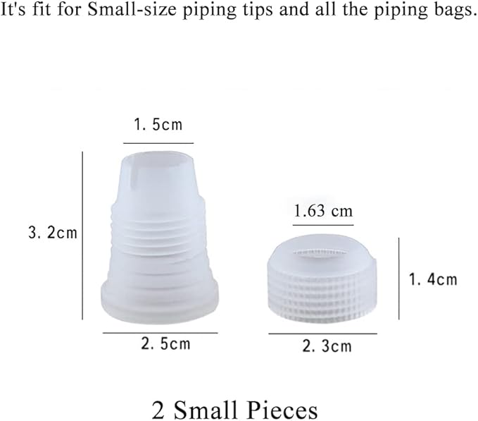 HAHIYO Plastic Couplers of Assorted Size Easy to Twist For Cake Decorating Piping Tip Coupler for Icing Nozzles (6 Pieces)