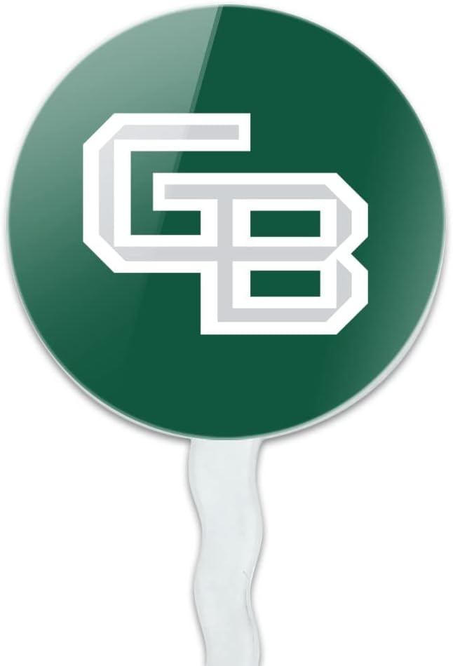 University of Wisconsin - Green Bay Primary Logo Cupcake Picks Toppers Decoration Set of 6