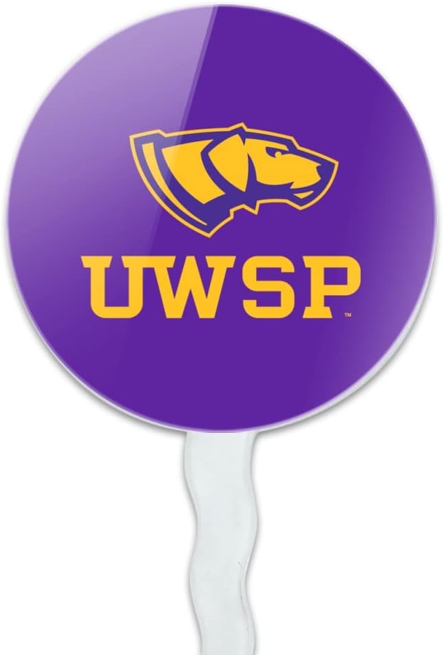 University of Wisconsin-Stevens Point Primary Logo Cupcake Picks Toppers Decoration Set of 6