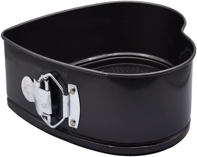 1 Piece Heart Springform Cake Tin, Pudding Pan, Cake Tins for Baking Non Stick, Bake Tin for Cake, Square Baking Pans for Cakes, PFOA free, Robust 1 mm Carbon Steel, 17 cm