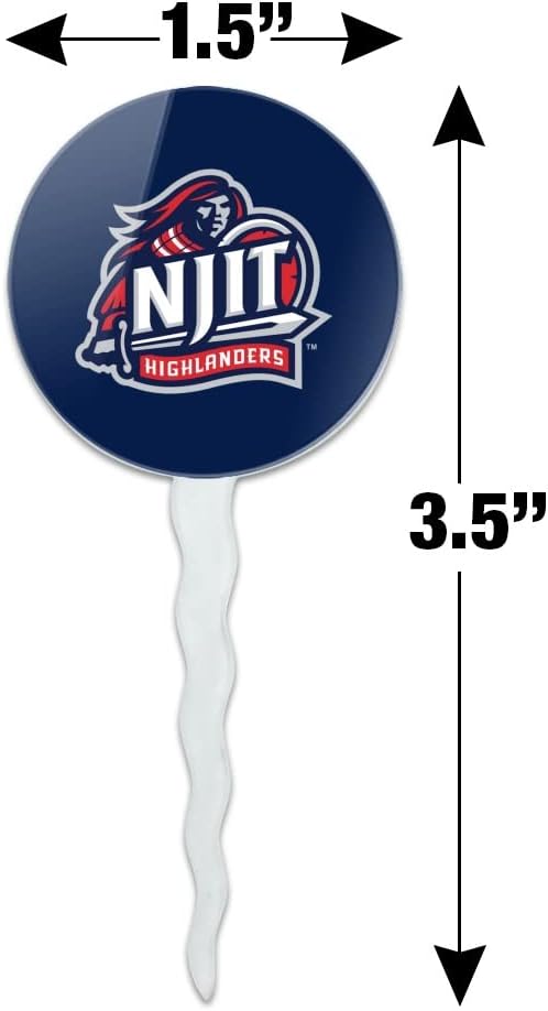 New Jersey Institute of Technology Primary Logo Cupcake Picks Toppers Decoration Set of 6