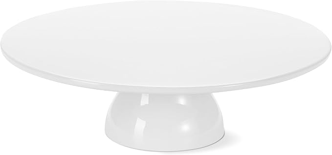 Yedio 12 inch Porcelain Cake Stand, Round Dessert Stand, Cupcake Stand for Birthday Parties, Weddings, Baby Shower and Other Events, White