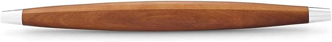nambe Novo French Rolling Pin | Acacia Wood Roll Pin for Fondant, Pie Crust, Cookie, Pastry, Dough | Tapered Design & Smooth Construction | Essential Kitchen Utensil