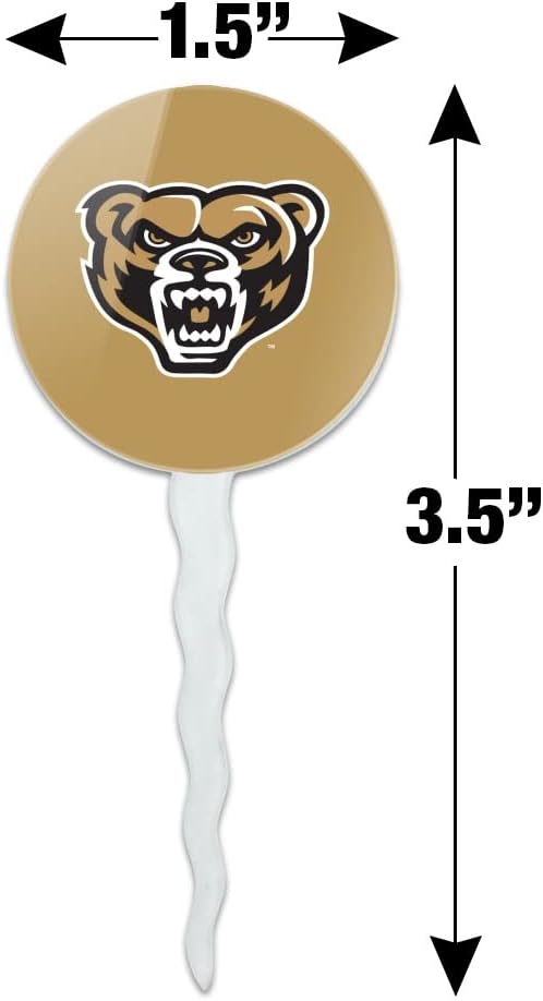 Oakland University Primary Logo Cupcake Picks Toppers Decoration Set of 6