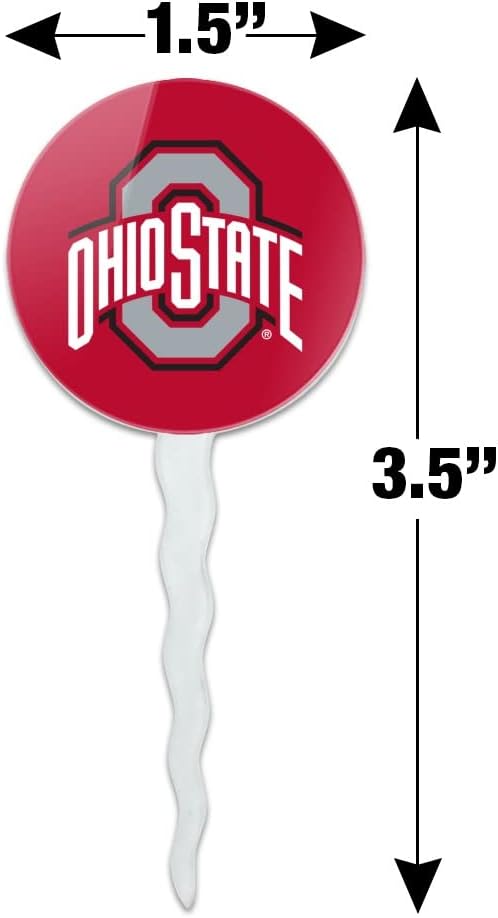 The Ohio State University Primary Logo Cupcake Picks Toppers Decoration Set of 6