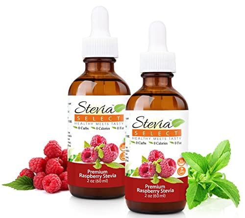 Stevia Select Raspberry Pure Stevia Extract - Zero Calorie Sweetener - All Natural Liquid Extract Sugar Substitute Liquid - Keto Sugar Stevia Flavor - Keto Sweetener & Sugar Alternative 2 Oz (2 Pack)