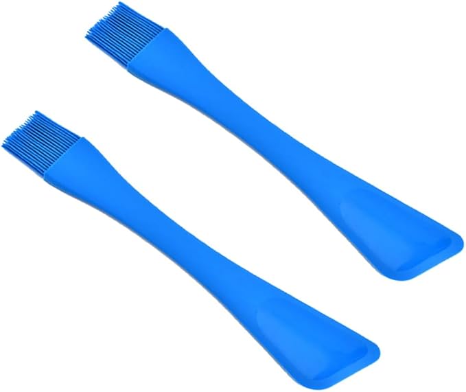 VICASKY 2pcs Egg Wash And Brush Basting Brushes Dual-Head Baking Tool Pastry for Cooking Food Butter Baster Oil Sauce Kitchen Silicone Grilling BBQ Tools Marinade Heat Resistant Spread Grill