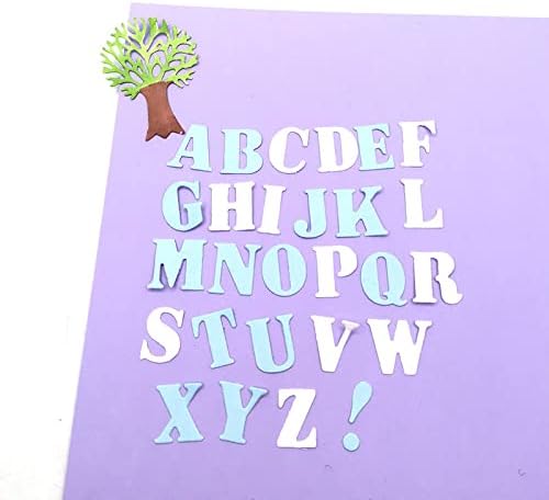 Capital 26 Alphabet Cutting Dies, Lowercase 26 Letters Die Cuts Metal Embossing Stencils Template Mould for Card Scrapbooking and DIY Craft Album Paper Card Decor