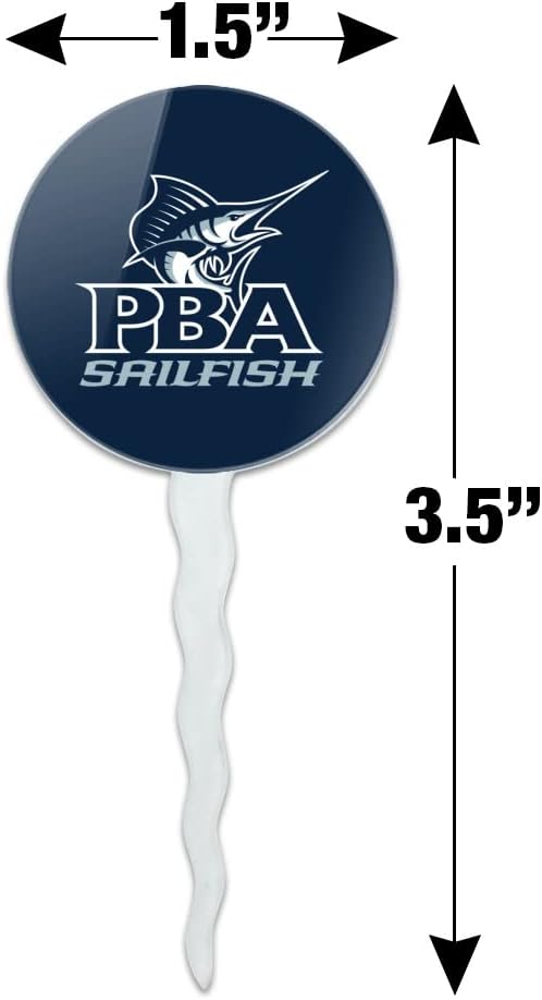Palm Beach Atlantic University Primary Logo Cupcake Picks Toppers Decoration Set of 6
