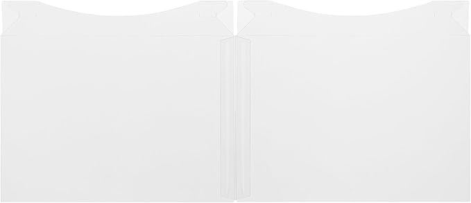 Sweet Vision Square Clear Plastic Cake Box - Black Lid and White Base, Black Ribbon - 8 1/2" x 8 1/2" x 6 3/4" - 10 count box