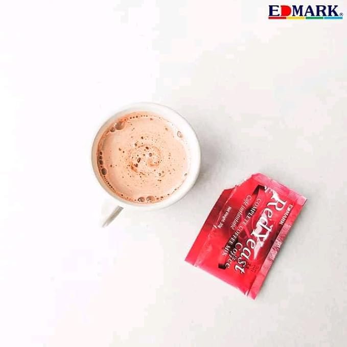 EDMARK Sugar Free Red Yeast Coffees - Organic Coffee Blend With Rose Petal Extract - Red Coffee Pods Cups Coffee's Lover Gifts - 15g × 20 Sachets