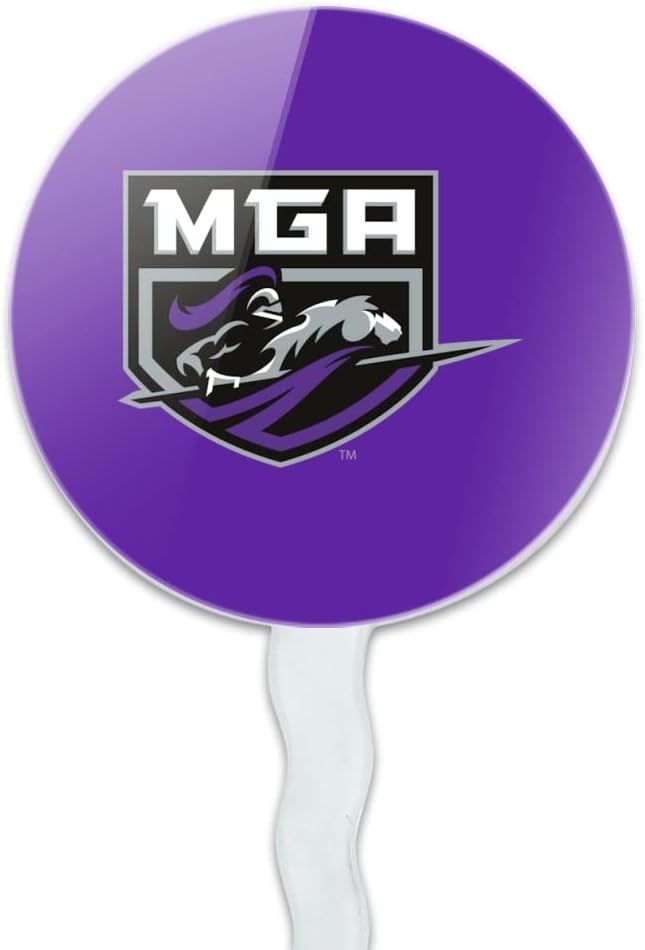 Middle Georgia State University Primary Logo Cupcake Picks Toppers Decoration Set of 6