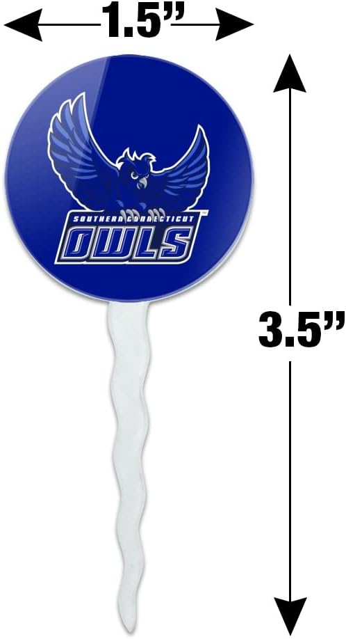 Southern Connecticut State University Primary Logo Cupcake Picks Toppers Decoration Set of 6