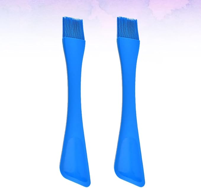 VICASKY 2pcs Egg Wash And Brush Basting Brushes Dual-Head Baking Tool Pastry for Cooking Food Butter Baster Oil Sauce Kitchen Silicone Grilling BBQ Tools Marinade Heat Resistant Spread Grill