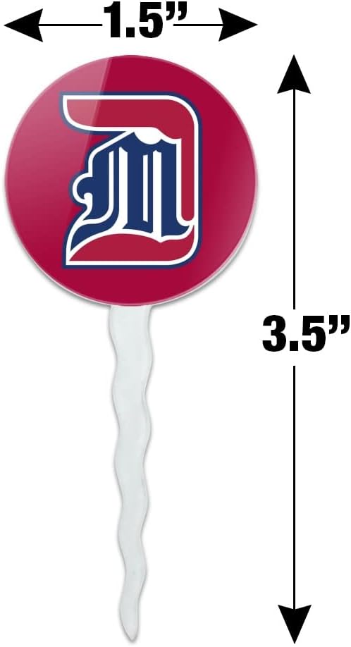University of Detroit Mercy Primary Logo Cupcake Picks Toppers Decoration Set of 6