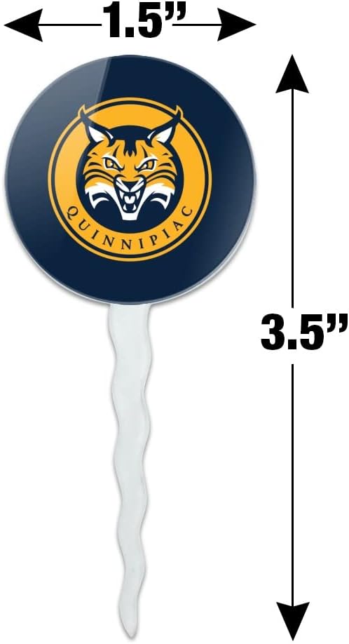 Quinnipiac University Primary Logo Cupcake Picks Toppers Decoration Set of 6