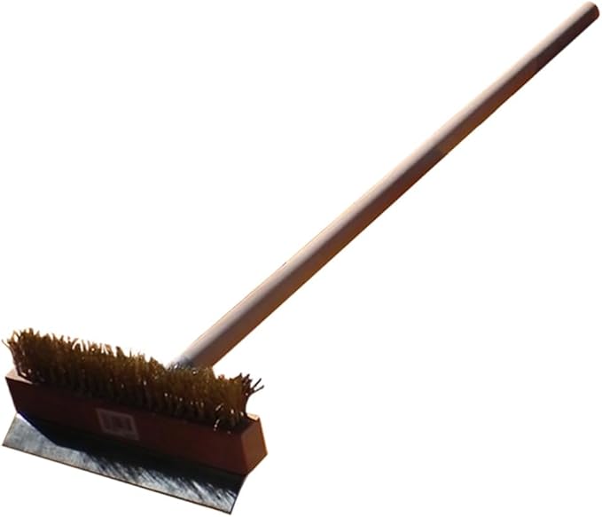 Hearth Products Controls Pizza Oven Brush (Brass Bristles, Brown Wood Handle, 36x4x12 inches, 2 lbs)