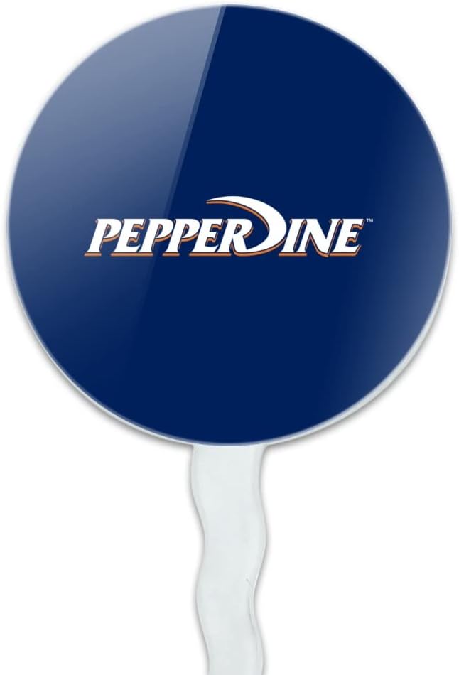 Pepperdine University Primary Logo Cupcake Picks Toppers Decoration Set of 6