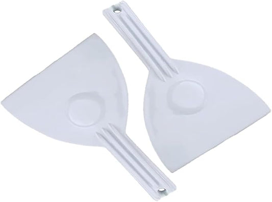 Plastic Dough Scraper Cutters, 2 Pcs, White, Bread Chopper Separator, Flour Scraper, Cake Smoother, Kitchen Cutting Tool with Handle