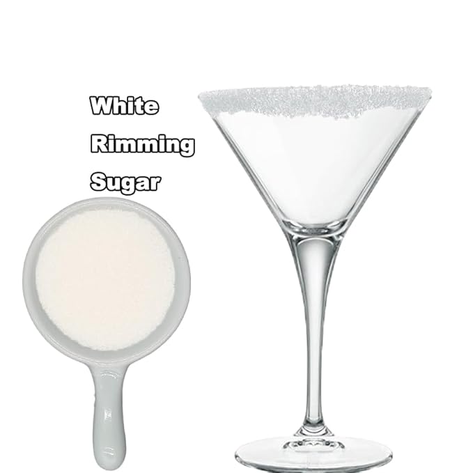 Edible 5 Ounce Fine Decorative White Sanding Sugar Sprinkles for Baking, Sparkling Crystals for Cakes, Cookies, Cupcakes, Ice Cream Topping and Rimming Sugar