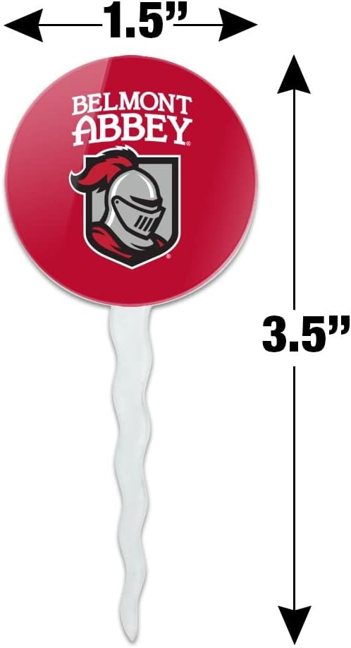 Belmont Abbey College Primary Logo Cupcake Picks Toppers Decoration Set of 6
