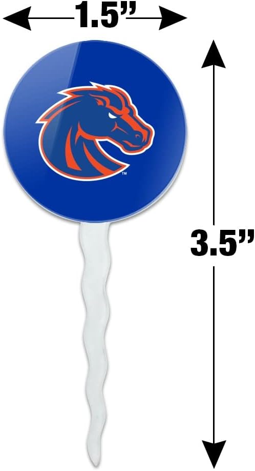 Boise State University Primary Logo Cupcake Picks Toppers Decoration Set of 6