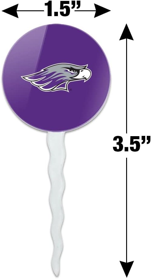 UW Whitewater Primary Logo Cupcake Picks Toppers Decoration Set of 6