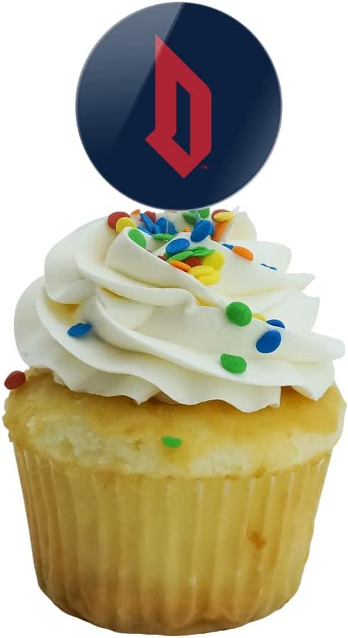 Duquesne University Primary Logo Cupcake Picks Toppers Decoration Set of 6