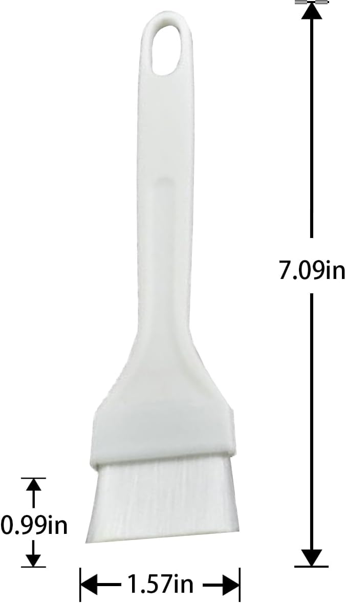 Pastry Brush for Baking 1.6" x 7" Basting Brushes Set for Cooking and Bakery Use White Brush for Buttering Meat Egg Wash Butter Brish Utensil for Kitchen and Baking