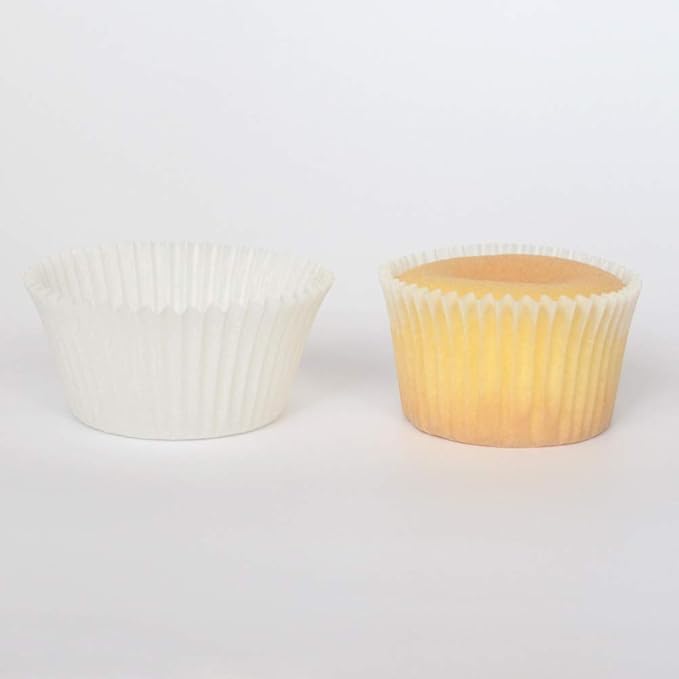 White Cupcake Liners Greaseproof Paper Standard Baking Cups for Wedding Party and More, 150-Count