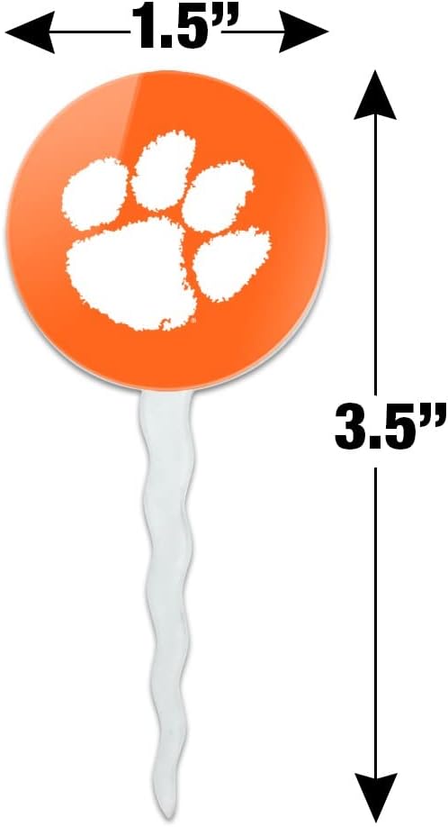 Clemson University Primary Logo Cupcake Picks Toppers Decoration Set of 6