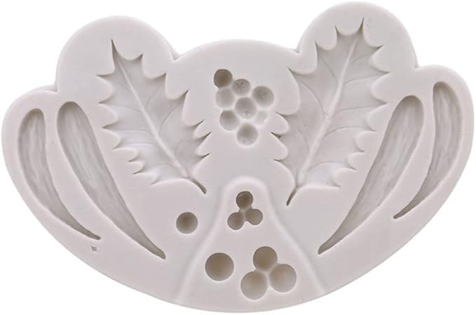 Leaf Silicone Mold Rose Flower Fondant Molds DIY Cake Decorating Tools Sugarcraft Candy Resin Clay Chocolate Gumpaste Moulds (4.2 x 2.8 x 0.24 inches)