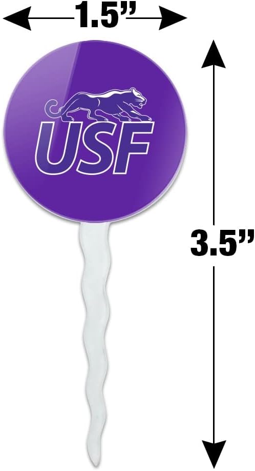 University of Sioux Falls Primary Logo Cupcake Picks Toppers Decoration Set of 6