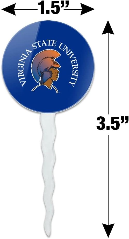 Virginia State University Primary Logo Cupcake Picks Toppers Decoration Set of 6
