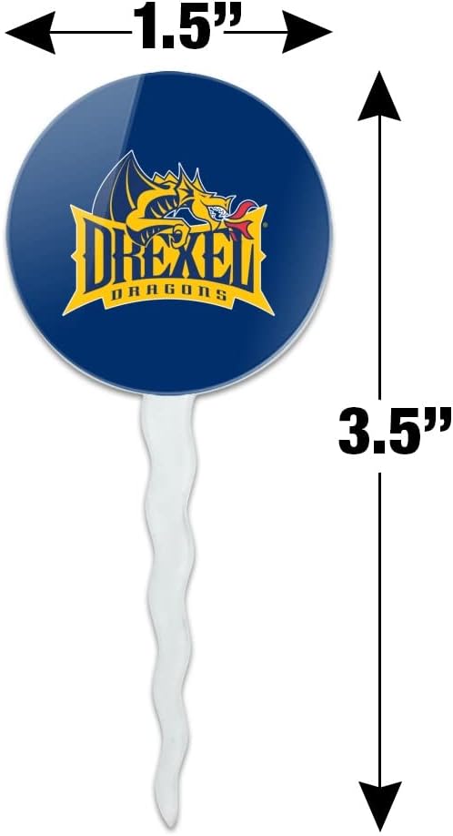 Drexel University Primary Logo Cupcake Picks Toppers Decoration Set of 6