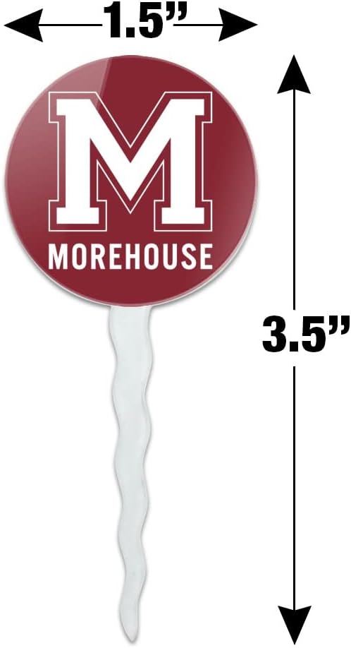 Morehouse College Primary Logo Cupcake Picks Toppers Decoration Set of 6