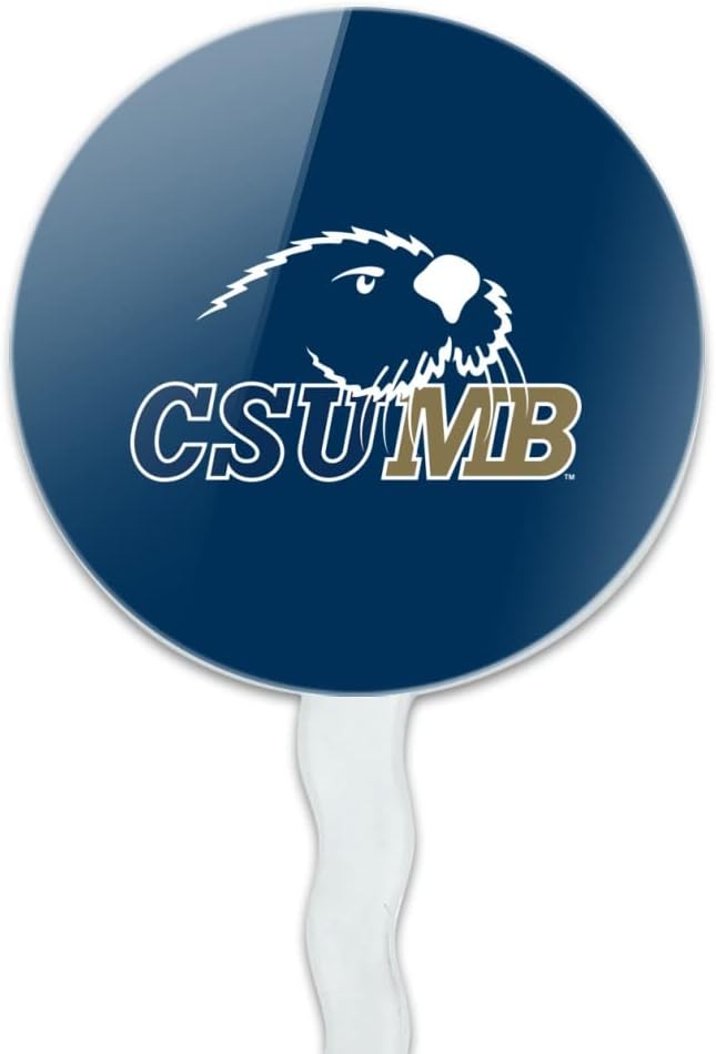 California State University Monterey Bay Primary Logo Cupcake Picks Toppers Decoration Set of 6