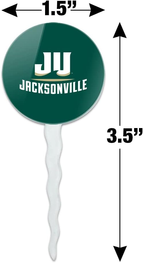 Jacksonville University Primary Logo Cupcake Picks Toppers Decoration Set of 6