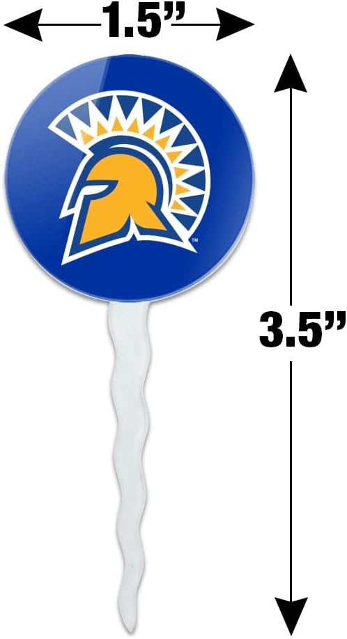 San Jose State University Primary Logo Cupcake Picks Toppers Decoration Set of 6