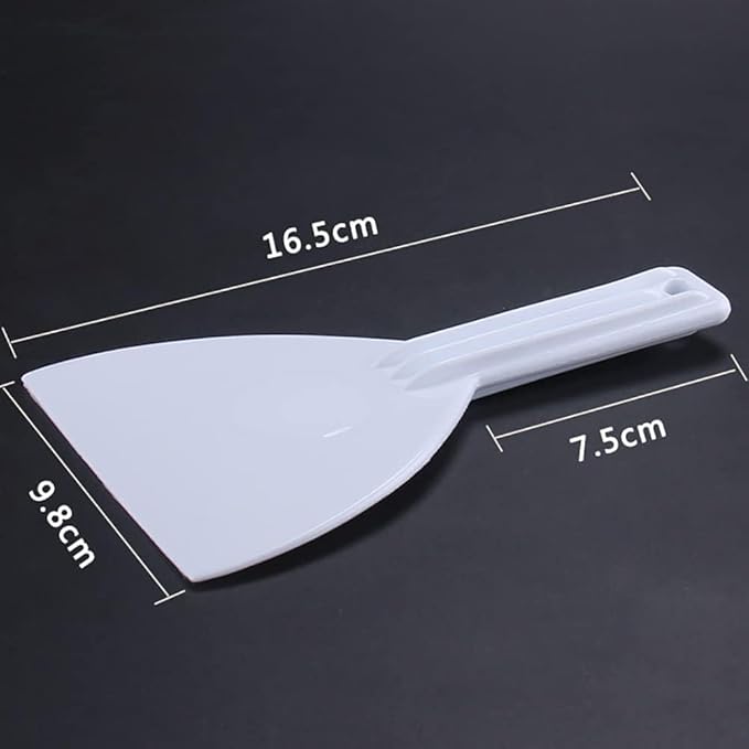 Plastic Dough Scraper Cutters, 2 Pcs, White, Bread Chopper Separator, Flour Scraper, Cake Smoother, Kitchen Cutting Tool with Handle