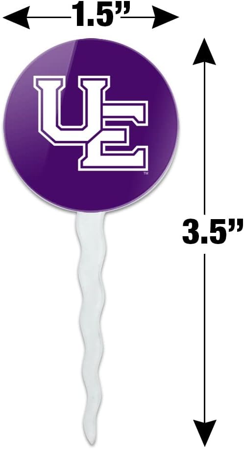 University of Evansville Primary Logo Cupcake Picks Toppers Decoration Set of 6