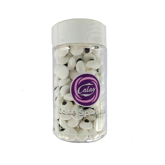 Eastron Edible Small Candy Eyeballs Eyes Cake Cupcake Toppers Cookie Decorations Dessert Sprinkles for Halloween Christmas Birthday Party Supplies 2.75 Ounce