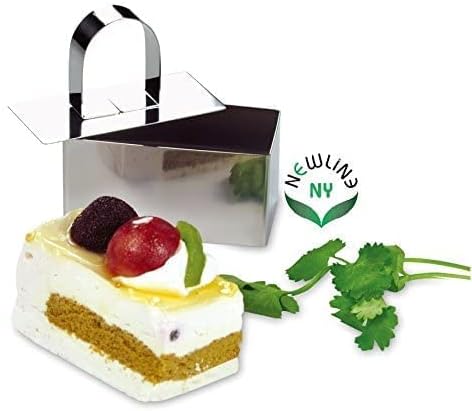 NEWLINE NY Stainless Steel Dessert Rings (12 Pcs) Round Square Rectangular Appetizers Molded Salads, Cakes Mousse Molding Layering Cake Cutter